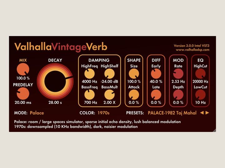 Valhalla VintageVerb by Valhalla DSP
